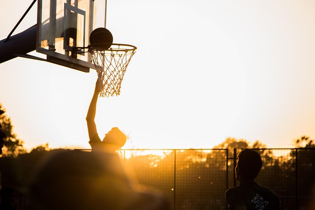 Basketball player executing a perfect jump shot, improved by Velocity Core's precision training.